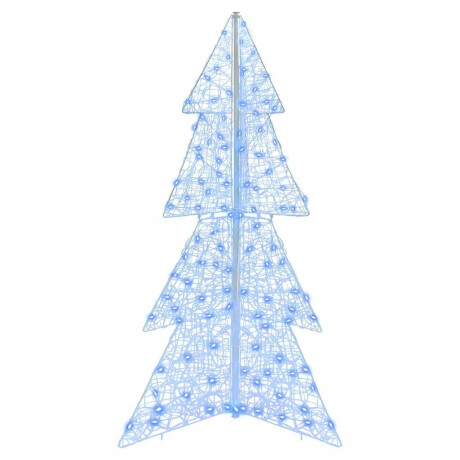 vidaXL Kerstboom met 160 LED Blauw 150 cm Acryl afbeelding2 - 1