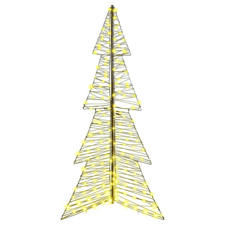 vidaXL Kerstboom met 240 LED Warmwit 180 cm Rattan afbeelding2 - 1