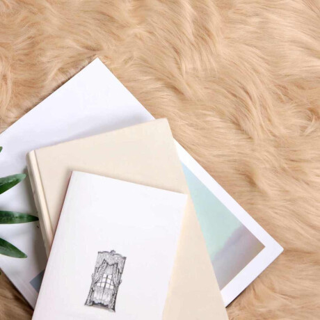 vidaXL Nepleer Schapenvacht Tapijt Beige 140 x 200 cm Polyester afbeelding2 - 1