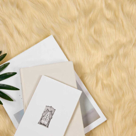 vidaXL Nepleer Schapenvacht Tapijt Crème 200 x 200 cm Polyester afbeelding2 - 1