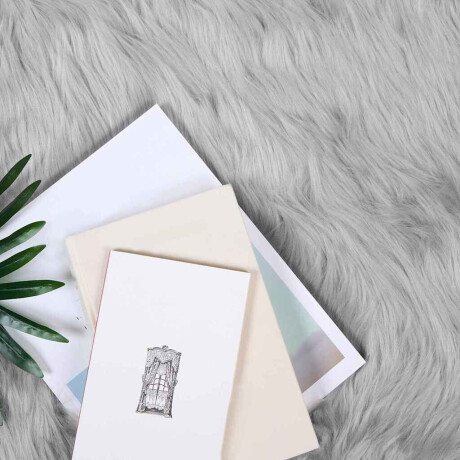 vidaXL Nepleer Schapenvacht Tapijt Grijs 200 x 200 cm Polyester afbeelding2 - 1