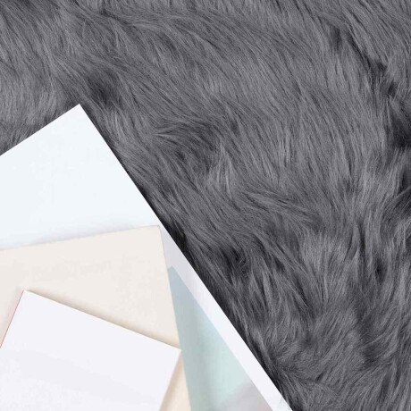 vidaXL Tapijt van imitatie TAFALLA Antracietkleurig Ø 80 cm Polyester afbeelding2 - 1