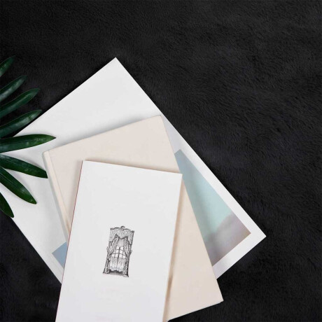 vidaXL Nep Konijnenbont Tapijt Zwart 200 x 200 cm Polyester afbeelding2 - 1