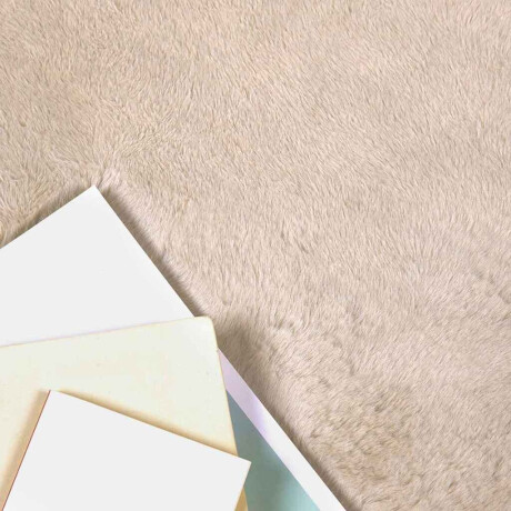 vidaXL Nep Konijnenbont Tapijt Taupe 120 x 170 cm Polyester afbeelding2 - 1