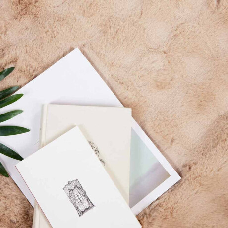 vidaXL Neppels Konijnenbont Deken 4 pcs Beige 150 x 220 cm Polyester afbeelding2 - 1