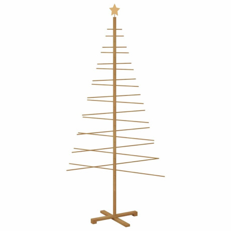 vidaXL Houten kerstboom met standaard Bruin 210 cm Bamboe afbeelding2 - 1