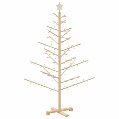 vidaXL Houten kerstboom Naturel 150 cm Massief grenenhout afbeelding2 - 1
