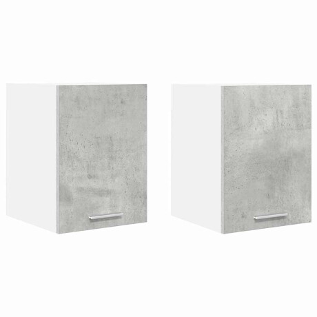 vidaXL Hangkast Riga 2 pcs Beton Grijs en Wit 30 x 31 x 40 cm afbeelding2 - 1
