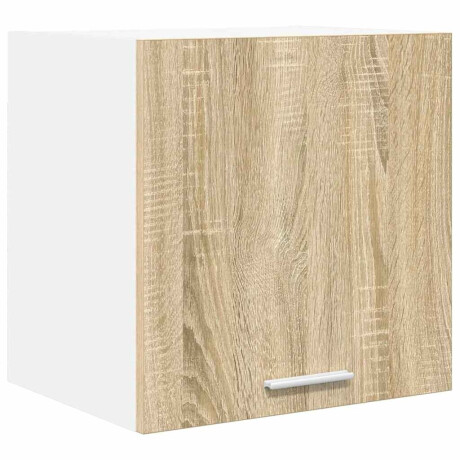 vidaXL Hangkast Riga Sonoma Eik en Wit 40 x 31 x 40 cm Bewerkt hout afbeelding2 - 1