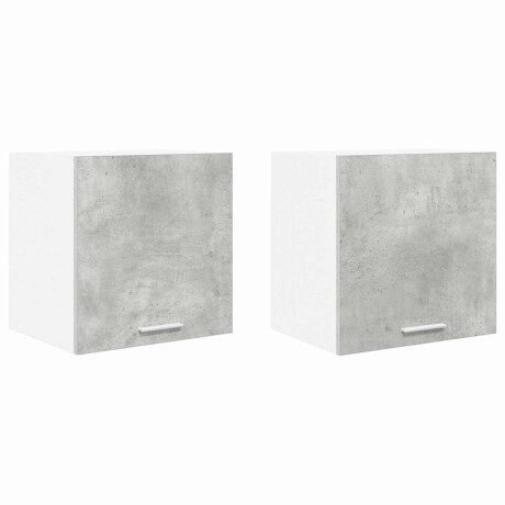 vidaXL Hangkast Riga 2 pcs Beton Grijs en Wit 40 x 31 x 40 cm afbeelding2 - 1