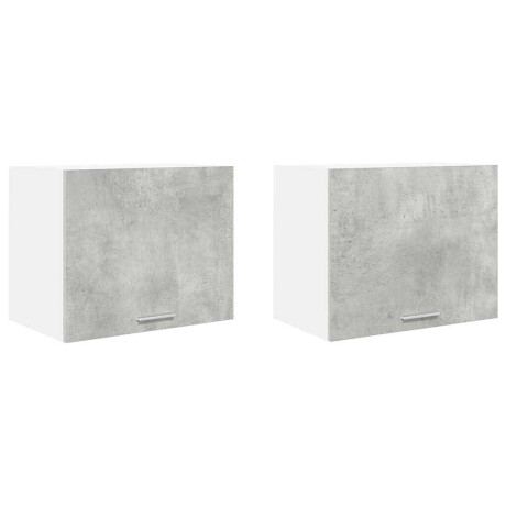 vidaXL Hangkast Riga 2 pcs Beton Grijs en Wit 50 x 31 x 40 cm afbeelding2 - 1