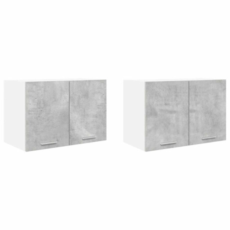 vidaXL Hangkast Riga 2 pcs Beton Grijs en Wit 60 x 31 x 40 cm afbeelding2 - 1