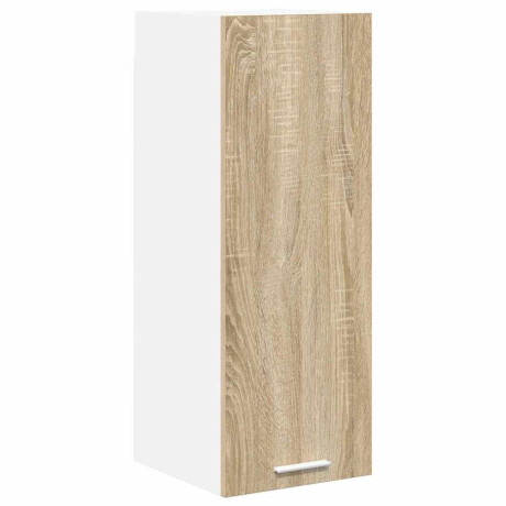 vidaXL Hangkast Sonoma Eik en Wit 30 x 31 x 80 cm Bewerkt hout afbeelding2 - 1