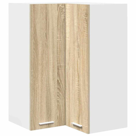 vidaXL Hangkast Riga Sonoma Eik en Wit 57 x 57 x 80 cm Bewerkt hout afbeelding2 - 1