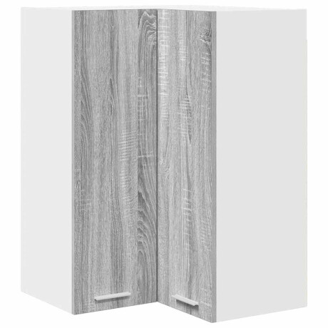 vidaXL Hangkast Riga Grijs Sonoma en Wit 57 x 57 x 80 cm Bewerkt hout afbeelding2 - 1