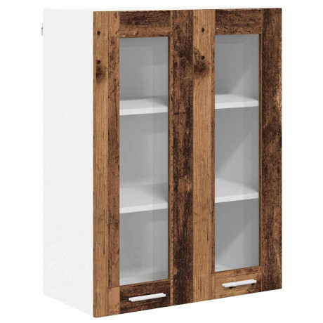 vidaXL Hangkast met opslag Oudhout 60 x 31 x 80 cm Bewerkt hout afbeelding2 - 1