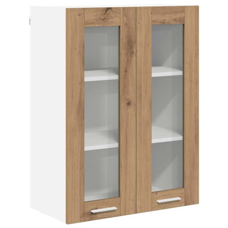 vidaXL Hangkast Riga Artisan Eiken 60 x 31 x 80 cm Bewerkt hout afbeelding2 - 1