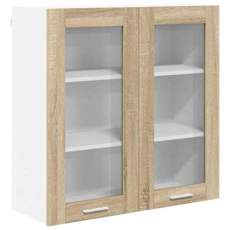 vidaXL Hangkast met opslag Sonoma Eiken 80 x 31 x 80 cm Bewerkt hout afbeelding2 - 1
