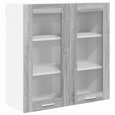 vidaXL Hangkast met opslag Grijs Sonoma 80 x 31 x 80 cm Bewerkt hout afbeelding2 - 1