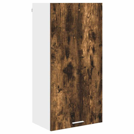 vidaXL Hangkast Riga Gerookte Eik en Wit 50 x 31 x 100 cm Bewerkt hout afbeelding2 - 1