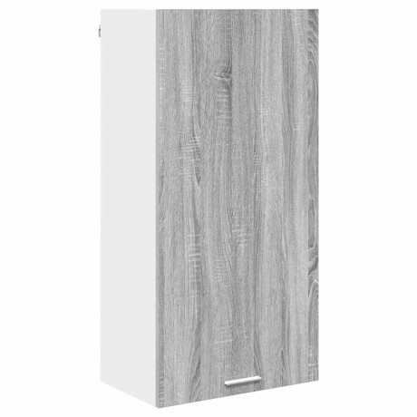 vidaXL Hangkast Riga Grijs Sonoma en Wit 50 x 31 x 100 cm Bewerkt hout afbeelding2 - 1