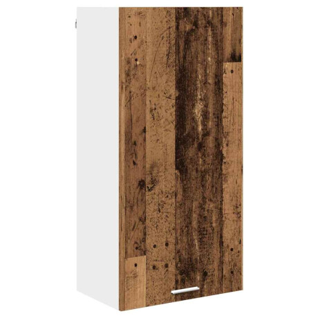 vidaXL Hangkast Riga Oude Hout en Wit 50 x 31 x 100 cm Bewerkt hout afbeelding2 - 1