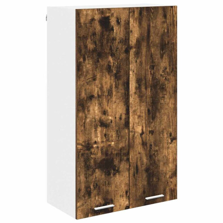vidaXL Hangkast met opslag Gerookt eiken 60 x 31 x 100 cm Bewerkt hout afbeelding2 - 1