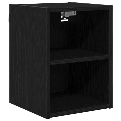 vidaXL Hangkast Riga Zwart Eiken 30 x 29,5 x 40 cm Bewerkt hout afbeelding2 - 1