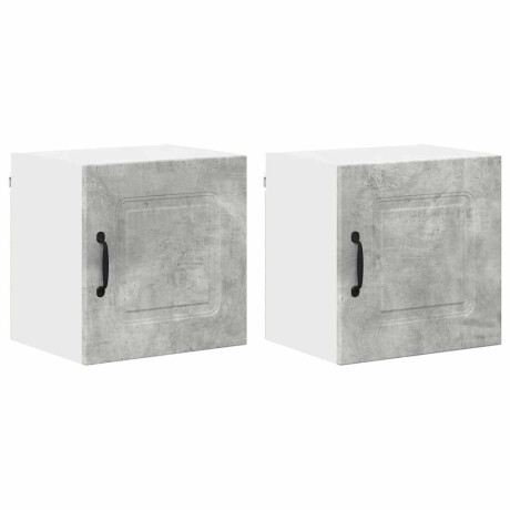 vidaXL Keukenkast aan de muur 2 pcs Beton Grijs 40 x 31 x 40 cm afbeelding2 - 1