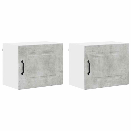 vidaXL Keukenkast aan de muur 2 pcs Beton Grijs 50 x 31 x 40 cm afbeelding2 - 1