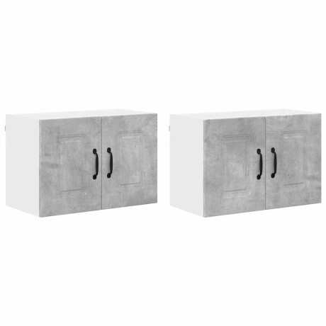 vidaXL Keukenkast aan de muur 2 pcs Beton Grijs 60 x 31 x 40 cm afbeelding2 - 1