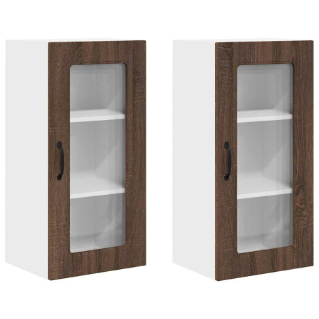 vidaXL Vaatwasserpaneel Kalmar 2 pcs Bruin Eiken 40 x 31 x 80 cm afbeelding2 - 1