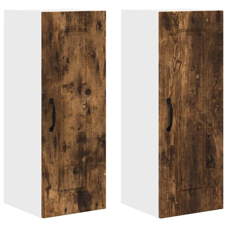 vidaXL Vaatwasserpaneel Kalmar 2 pcs Gerookt eiken 30 x 31 x 80 cm afbeelding2 - 1