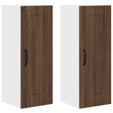 vidaXL Vaatwasserpaneel Kalmar 2 pcs Bruin Eiken 30 x 31 x 80 cm afbeelding2 - 1