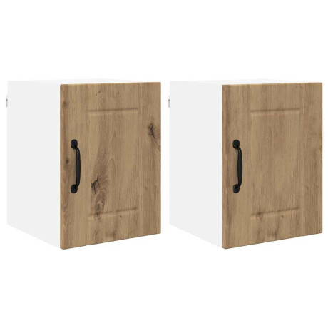 vidaXL Keukenkast aan de muur 2 pcs Artisan Eiken 30 x 31 x 40 cm afbeelding2 - 1