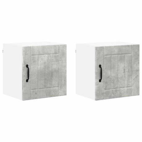 vidaXL Keukenkast aan de muur 2 pcs Beton Grijs 40 x 31 x 40 cm afbeelding2 - 1