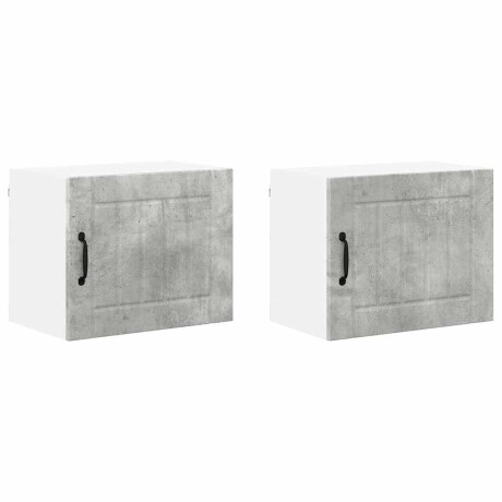 vidaXL Keukenkast aan de muur 2 pcs Beton Grijs 50 x 31 x 40 cm afbeelding2 - 1