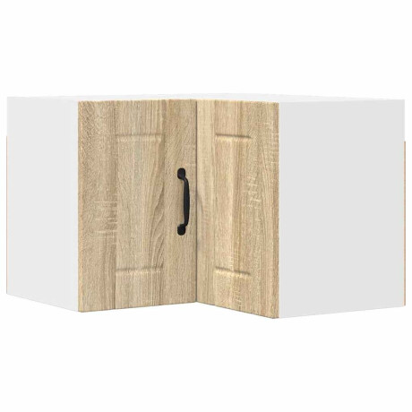vidaXL Wandhoekkast Lucca Sonoma Eiken 57 x 57 x 40 cm Bewerkt hout afbeelding2 - 1