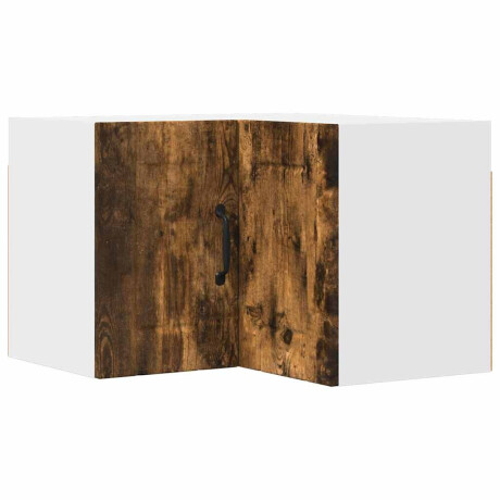vidaXL Wandhoekkast Lucca Gerookt eiken 57 x 57 x 40 cm Bewerkt hout afbeelding2 - 1