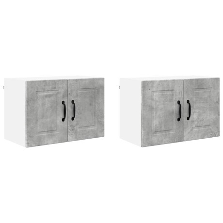vidaXL Vaatwasserpaneel 2 pcs Beton Grijs 60 x 31 x 40 cm Bewerkt hout afbeelding2 - 1