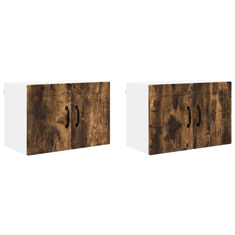 vidaXL Vaatwasserpaneel met plank 2 pcs Gerookt eiken 60 x 31 x 40 cm afbeelding2 - 1