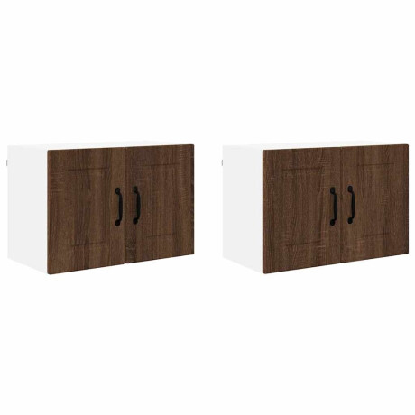 vidaXL Vaatwasserpaneel 2 pcs Bruin Eiken 60 x 31 x 40 cm Bewerkt hout afbeelding2 - 1