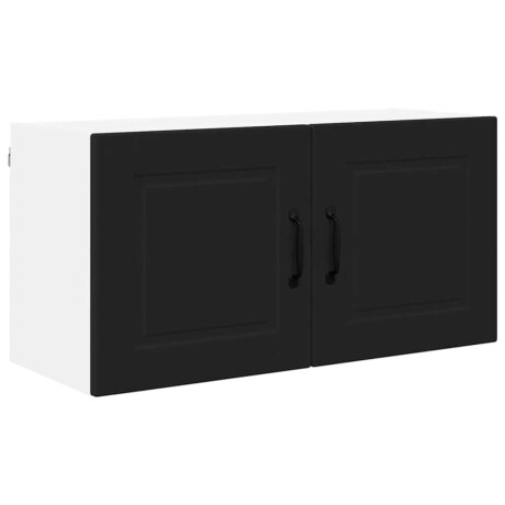 vidaXL Vaatwasserpaneel met plank Zwart 80 x 31 x 40 cm Bewerkt hout afbeelding2 - 1