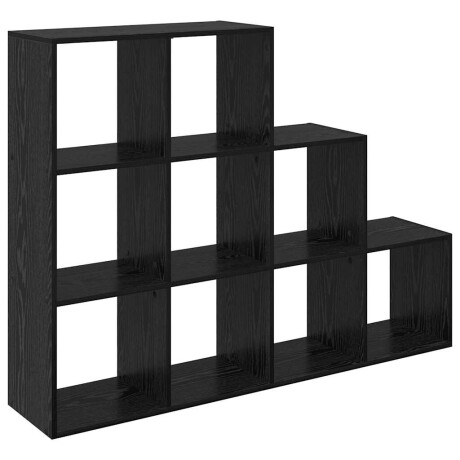 vidaXL Kamerscherm Boekenkast Zwart Eiken 137,5 x 29 x 103,5 cm afbeelding2 - 1