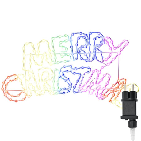 vidaXL Kerstbord met 240 LED Multikleur 100 x 50 cm PVC afbeelding2 - 1