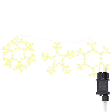 vidaXL Kerst Sneeuwvlok met 252 LED Warmwit 44,5 x 38 cm PVC afbeelding2 - 1