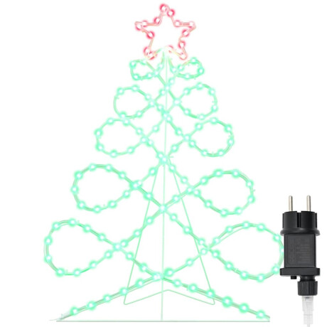 vidaXL Kerstboomvormige lamp met 144 LED Multikleur 80 x 56 cm PVC afbeelding2 - 1