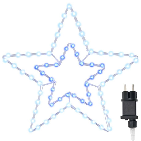 vidaXL Kerstster met 72 LED Koud Wit 51,5 x 50 x 0,65 cm IJzer afbeelding2 - 1