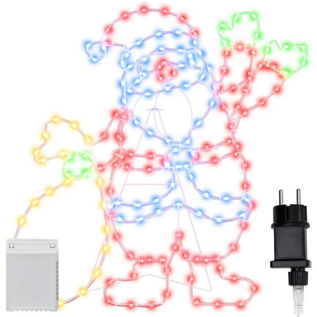vidaXL Kerstman Licht met 168 LED Multikleur 58.5 x 60 x 1.3 cm IJzer afbeelding2 - 1