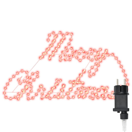 vidaXL Kerstbord met 216 LED Rood 99 x 55 x 13 cm IJzer afbeelding2 - 1